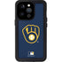MLB Milwaukee Brewers - Solid Distressed iPhone 15 Pro Waterproof Case